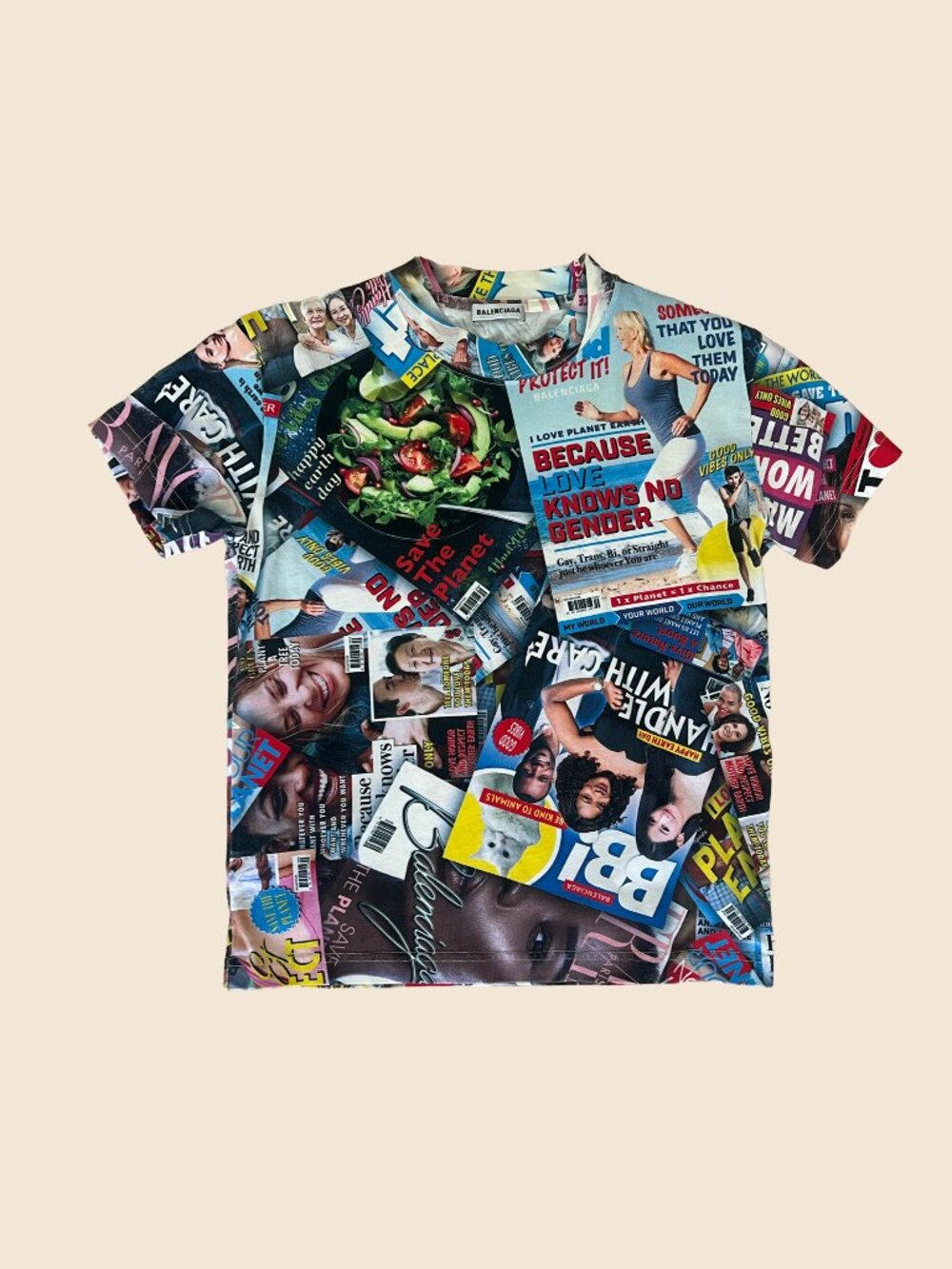 SS 2020 Balenciaga magazine tee size S